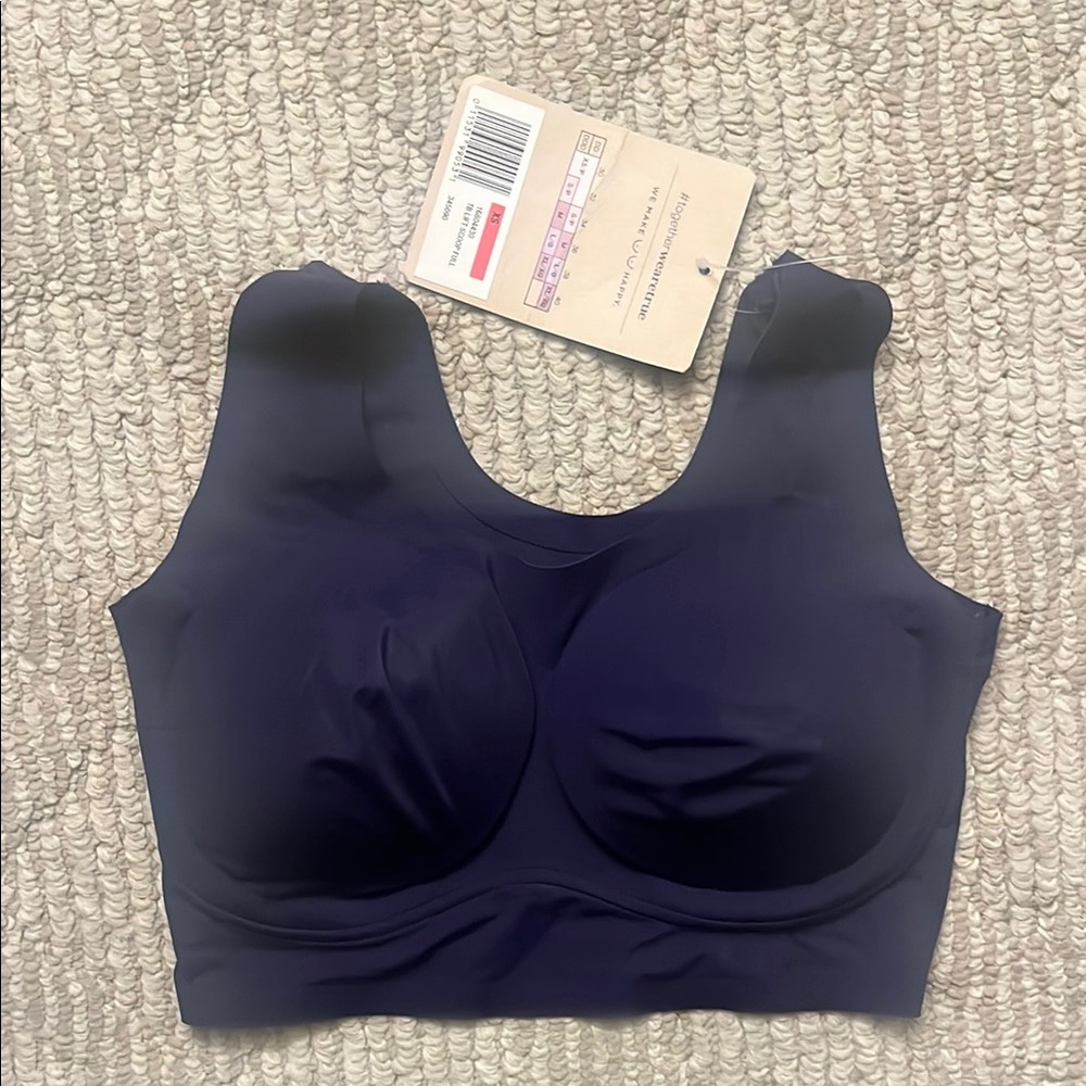 True Seamless Navy Blue Women's Bra, XS, Full Cup